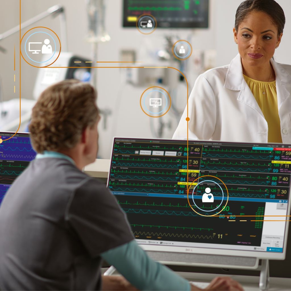 clinicians using PIC iX integrated with Philips Capsule MDIP