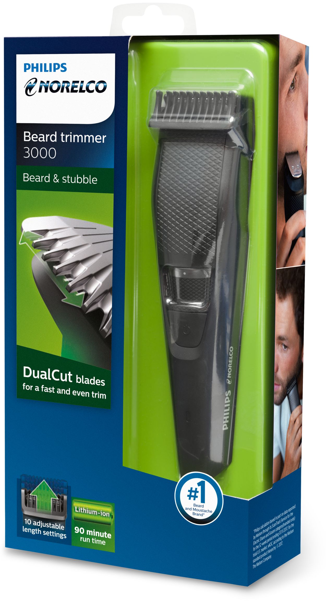 Philips Norelco Beard & Stubble Trimmer Series 3000, BT3210/41