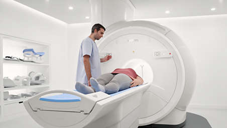 Сокращение времени, необходимого для работы с пациентом и укладки пациента, на 79%² с томографом Philips Prodiva 1.5T C
