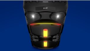 Different light modes let you choose your party atmosphere