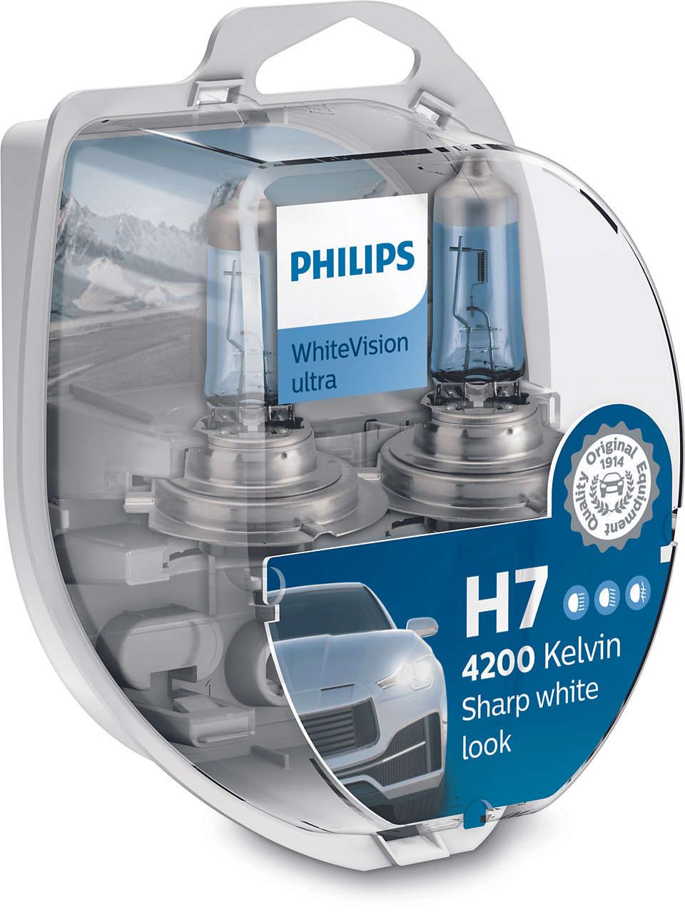 Ampoule H7 Philips white vision ultra - Équipement auto