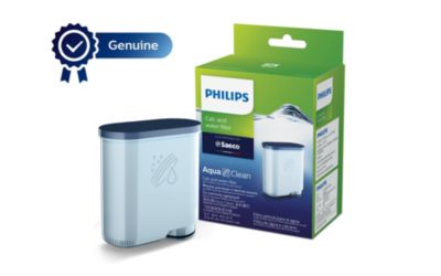 How do you place the AquaClean water filter in your Philips coffee