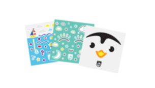 Pensé pour les enfants : éléments phosphorescents et autocollants