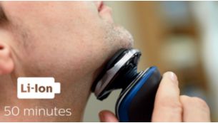 50 minutes of cordless shaving