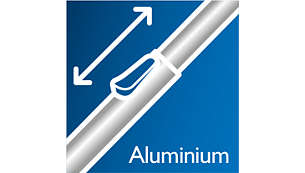 Un nettoyage confortable grâce au tube en aluminium léger