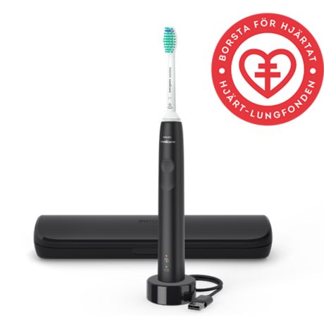 HX3673/14 Philips Sonicare 3100 series Sonisk eltandborste + resefodral - Svart