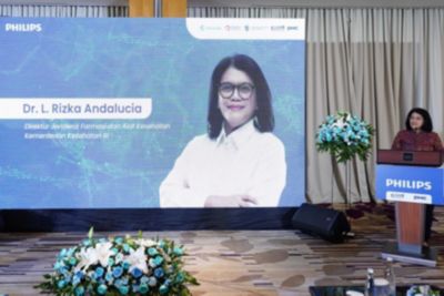 Dr L Rizka Andalucia pada acara penandatanganan nota kesepahaman produksi dalam negeri