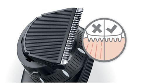 Afrundede spidser og kamme forebygger hudirritation