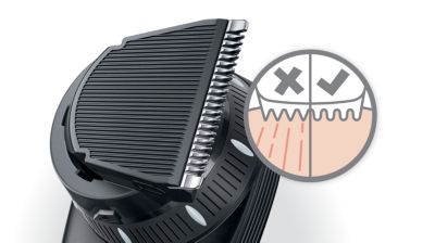 Puntas redondeadas y peines que evitan la irritación de la piel