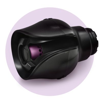 L'accessoire boucleur soufflant automatique crée des ondulations et des boucles légères