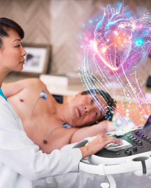 Doctor checking report