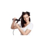 Cabello liso y brillante de forma sencilla