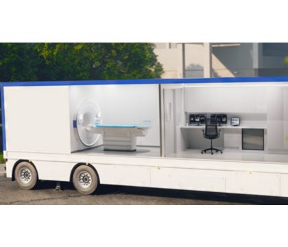 BlueSeal Mobile 1.5T MRI side view of truck