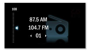 Tuner AM/FM pour bénéficier de la radio