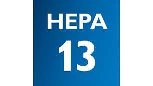 Le filtre HEPA 13 avec joint hermétique HEPA AirSeal retient plus de 99 % de la poussière