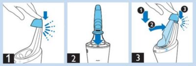 Placing shaver in Philips SmartClean System