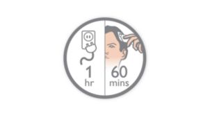 60 minutes d'autonomie sans fil pour 1 heure de charge