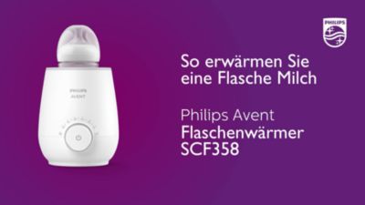 So erwärmen Sie eine Flasche Milch mit dem Philips Avent Flaschenwärmer SCF358