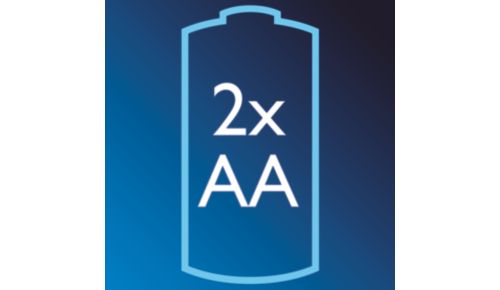 Cordless 2AA battery shaver