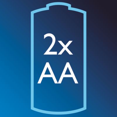 Cordless 2AA battery shaver