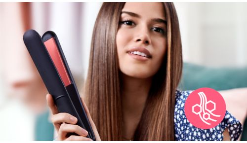 Keratin ceramic plates for smooth gliding and shiny hair