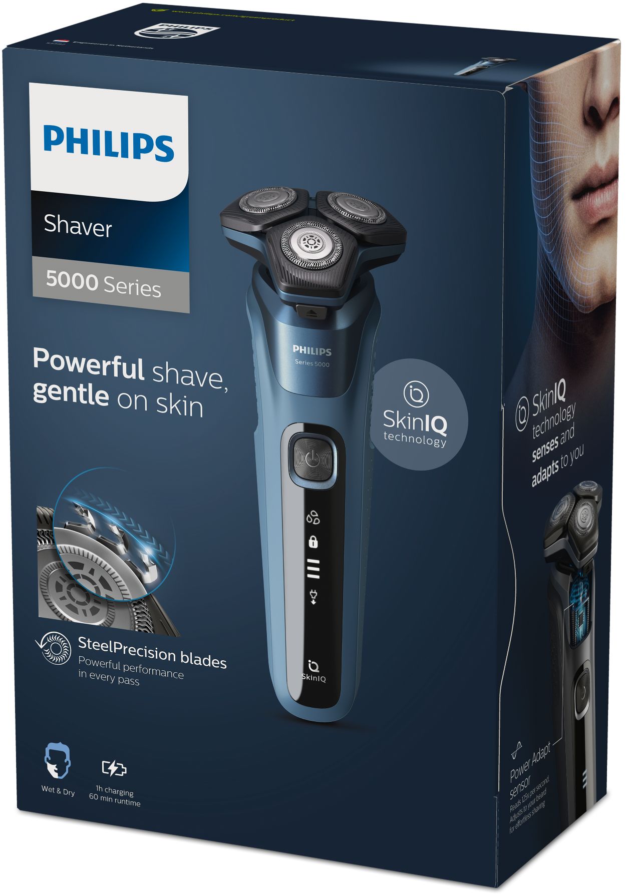 Philips Shaver Series 5000 Wet & Dry Afeitadora Eléctrica + Cortapelos Nariz /Orejas/Cejas + Estuche