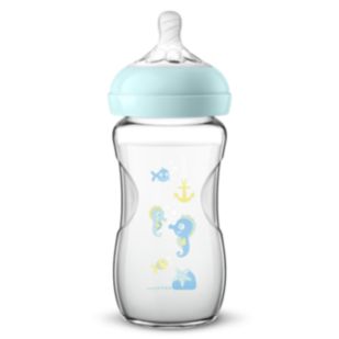 Avent Natural 裝飾玻璃嬰兒奶瓶