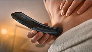 Ergonomische handgreep voor extra controle over uw trimmen en scheren