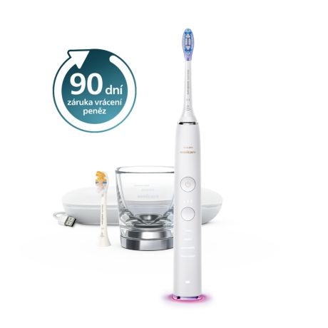 HX9917/88 Philips Sonicare 9400 DiamondClean Sonický kartáček s aplikací a nabíjecí skleničkou