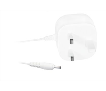 Connects your baby monitor to a mains plug socket