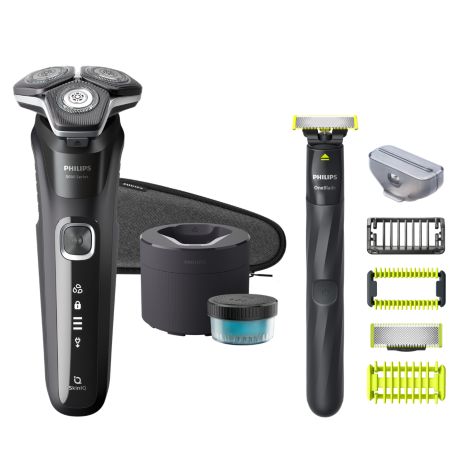 S5898/79 Shaver Series 5000 מכונת גילוח חשמלית לשימוש יבש ורטוב