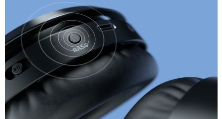 Powerful 40 mm neodymium drivers. BASS boost button.