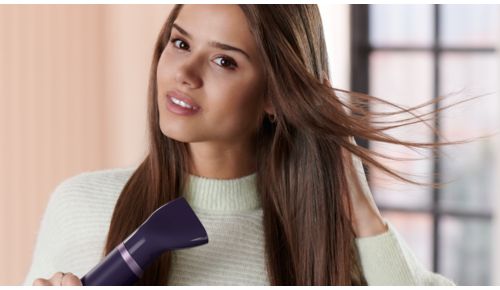 Ustawienie chłodnego powietrza umożliwia łagodne suszenie