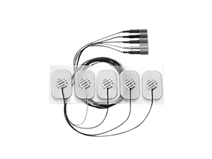 Adult disposable metallic 5 electrode lead set Electrode