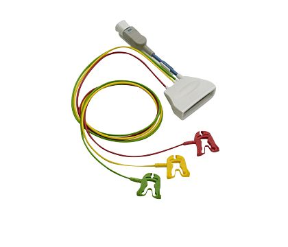 Philips - 3-adr. EKG-Patientenk. m. Clip IEC + SpO2, Tele 