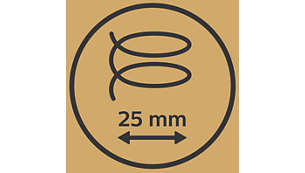 25-милиметров цилиндър за естествени къдрици