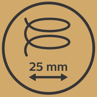 25mm válec pro přirozené vlny