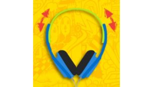 Ergonomic, adjustable headband grows with the child