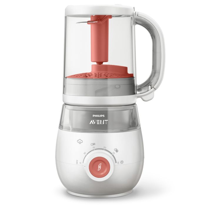 Robot Cuiseur-Mixeur 4 En 1 Philips Avent - Cuiseur Vapeur Pour Bébé - Avec Pots De Conservation - Coffret Cadeau SCF883/20