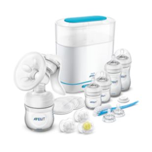 SCD293/00 Manual breast pump set with sterilizer