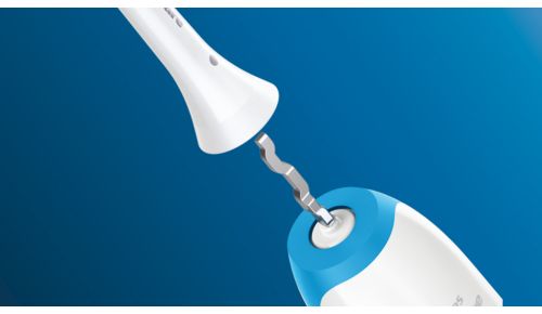 Click-on brush head system