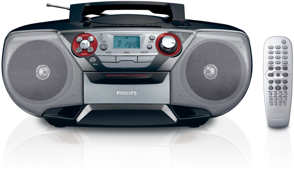 Philips cd dvd sales player with speakers