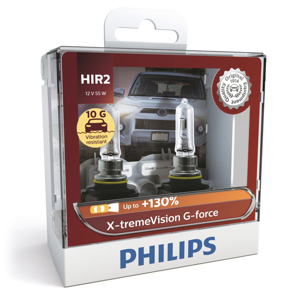 Philips X-treme Vision +130% Headlight Bulbs (Pack of 2) (H4 60/55W)