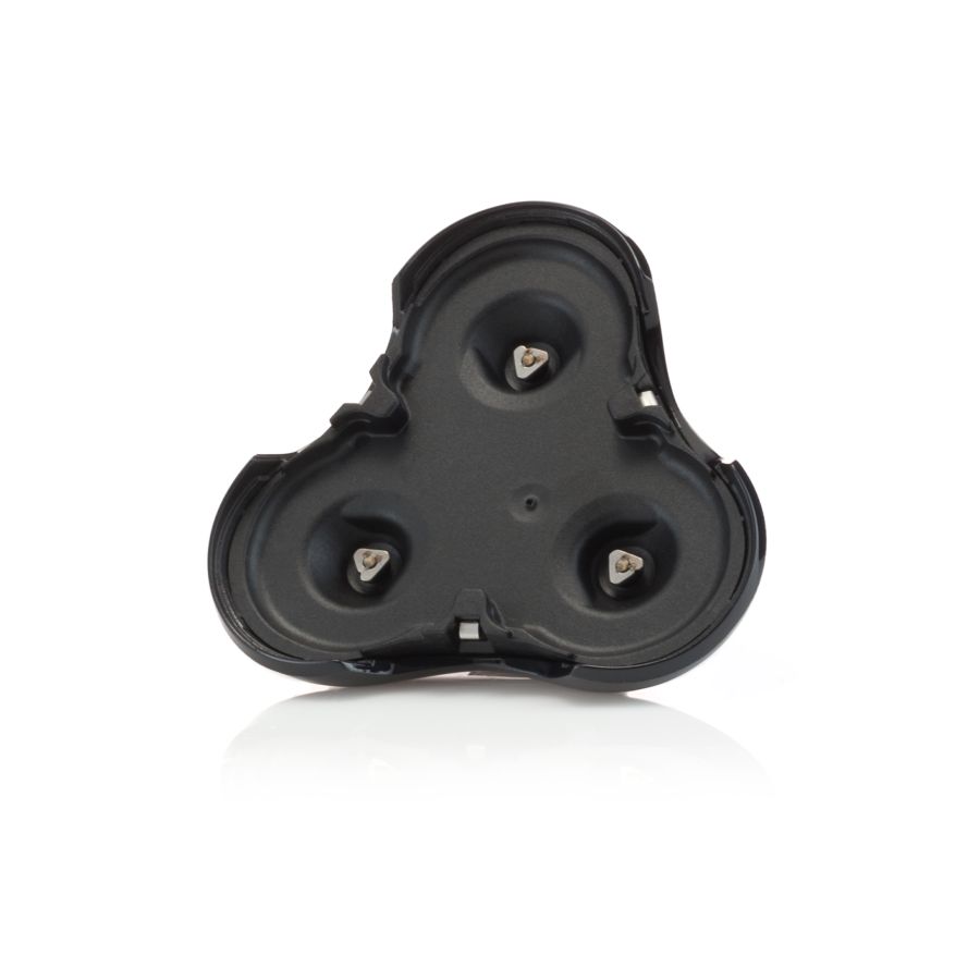 Connects shaving heads to shaver body