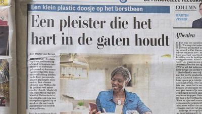 Nieuwsartikel over de patch voor hartbewaking