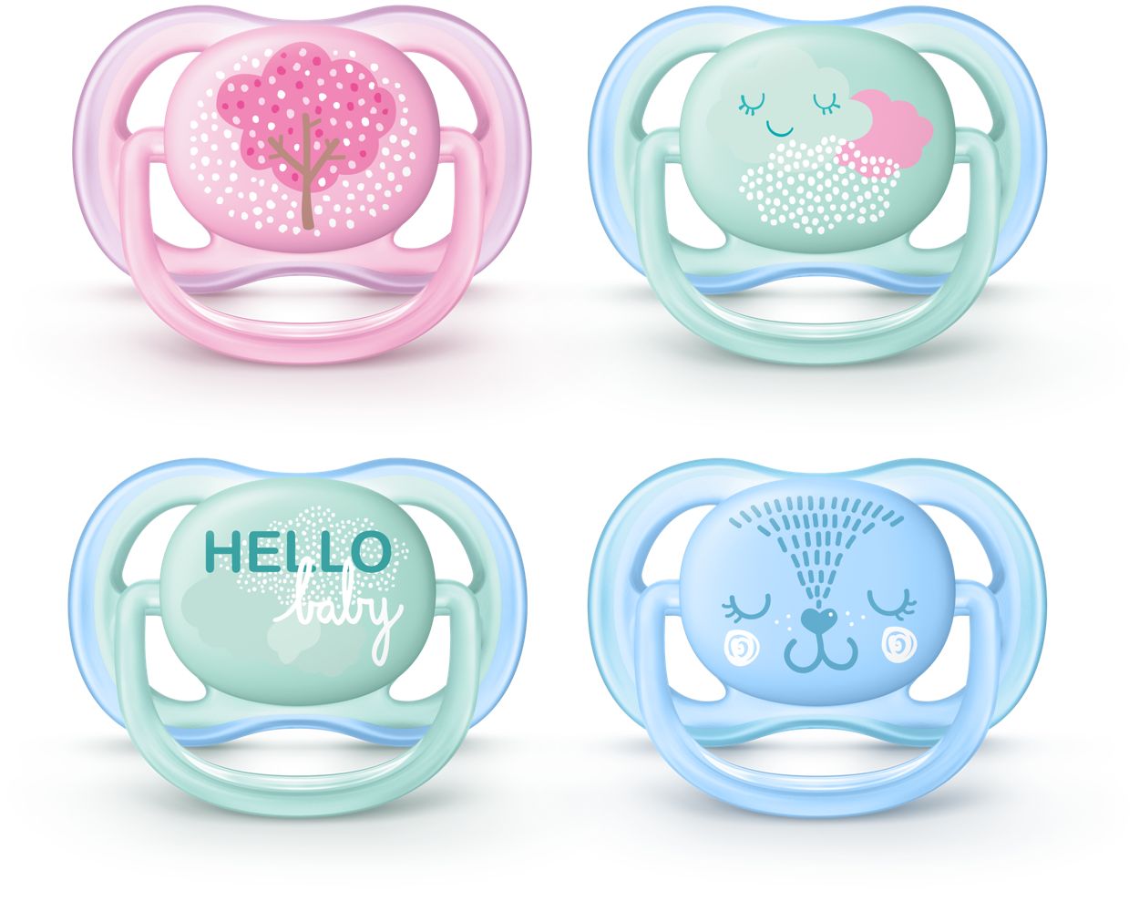 Pack De 2 Chupetes Ultra Air Deco +18 Meses Philips Avent Niño con