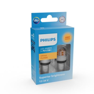PHILIPS Lampada LED Auto Ultinon Pro6000 PY21W Ambra - Per Indicatori Di Direzione, Tecnologia HeatShield