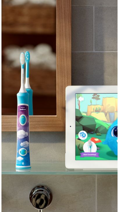 Philips Sonicare for Kids Bluetooth Connected Rechargeable Electric  Toothbrush, HX6321/02