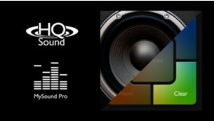 Crisp voice quality with HQ-Sound and MySound Pro
