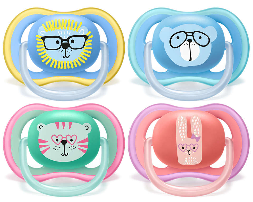 A light, breathable pacifier for sensitive skin
